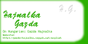 hajnalka gazda business card